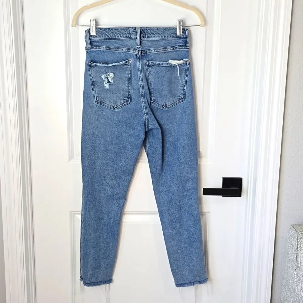 Agolde Nico High Rise Slim A093D-3002 Distressed Button fly Jeans - Size 24